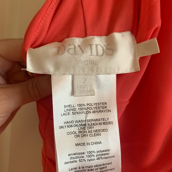 Coral David’s bridal floor length gown - Picture 4 of 4